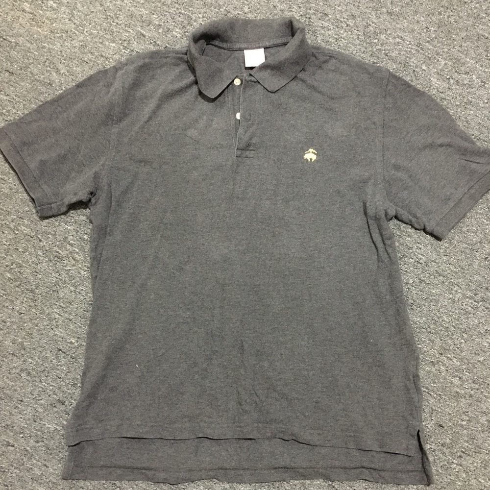 Grey Brooks Brothers Short Sleeve Polo